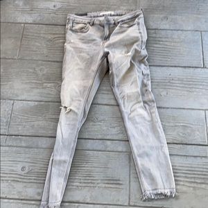 Zara skinny gray jeans , in excellent condition .